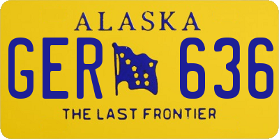 AK license plate GER636