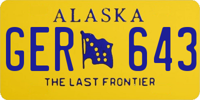 AK license plate GER643