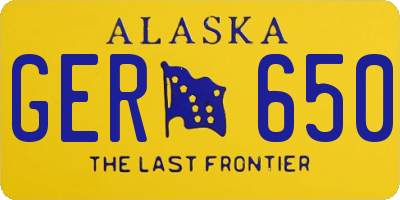 AK license plate GER650