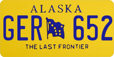 AK license plate GER652