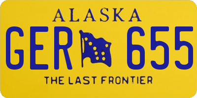 AK license plate GER655