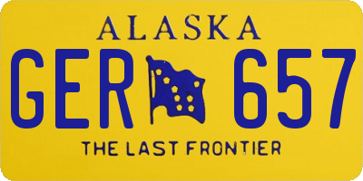 AK license plate GER657