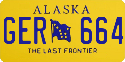 AK license plate GER664