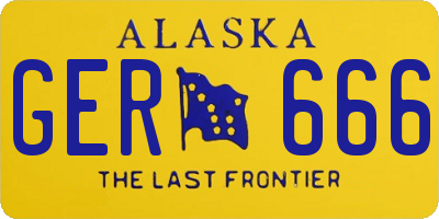 AK license plate GER666