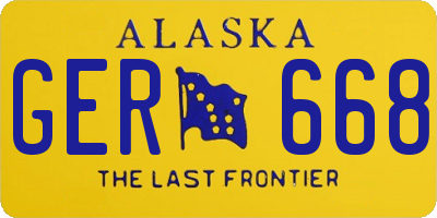 AK license plate GER668