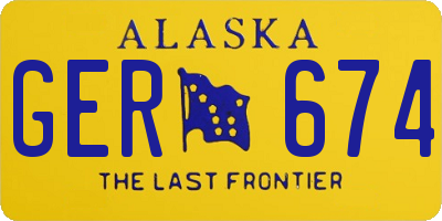 AK license plate GER674