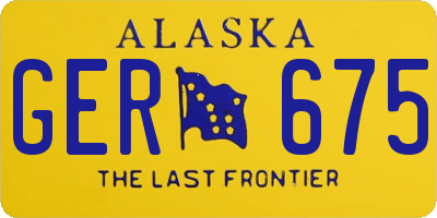 AK license plate GER675