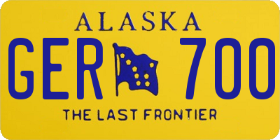AK license plate GER700