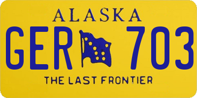 AK license plate GER703