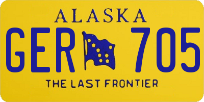 AK license plate GER705