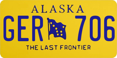 AK license plate GER706