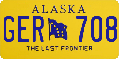 AK license plate GER708