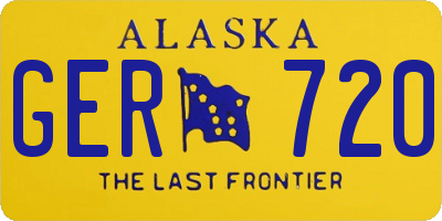 AK license plate GER720