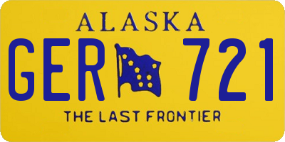 AK license plate GER721