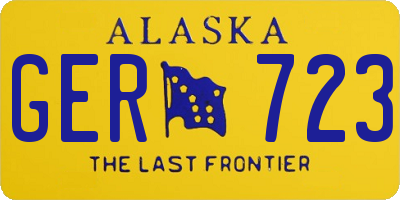 AK license plate GER723