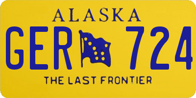 AK license plate GER724