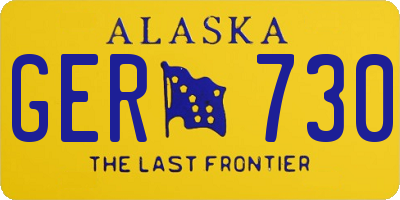 AK license plate GER730