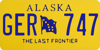 AK license plate GER747
