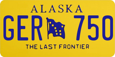 AK license plate GER750