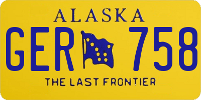 AK license plate GER758