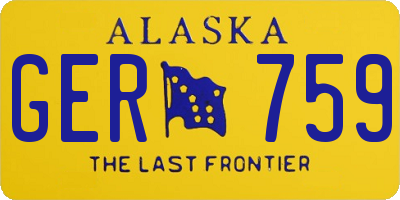 AK license plate GER759