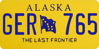 AK license plate GER765