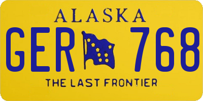 AK license plate GER768