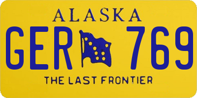 AK license plate GER769