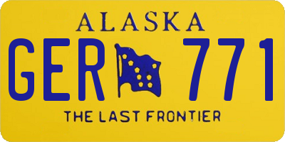 AK license plate GER771
