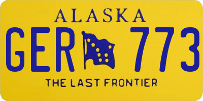 AK license plate GER773