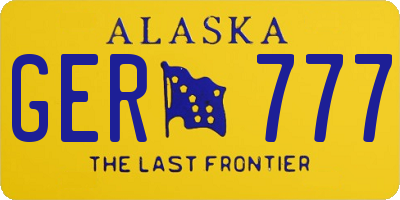 AK license plate GER777