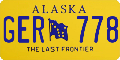 AK license plate GER778