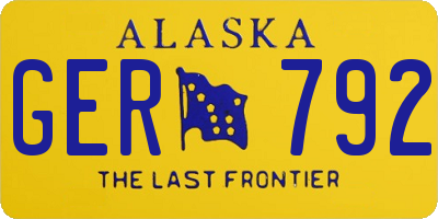 AK license plate GER792