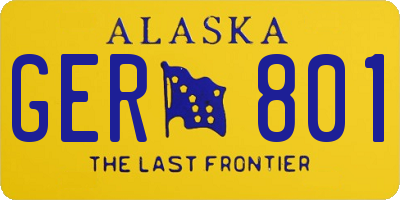 AK license plate GER801
