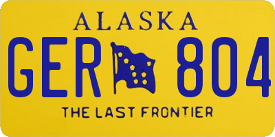 AK license plate GER804