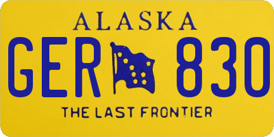 AK license plate GER830