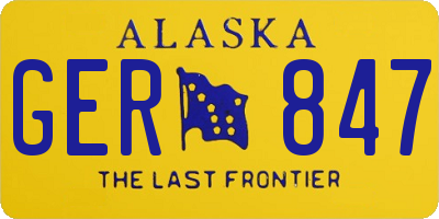 AK license plate GER847