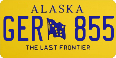 AK license plate GER855