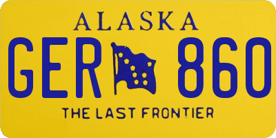 AK license plate GER860