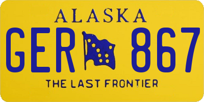 AK license plate GER867