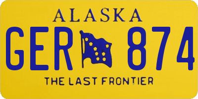 AK license plate GER874