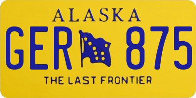 AK license plate GER875