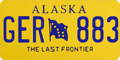 AK license plate GER883