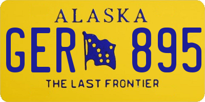 AK license plate GER895
