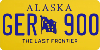 AK license plate GER900