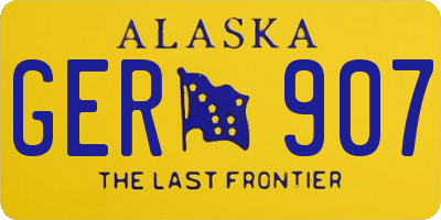 AK license plate GER907