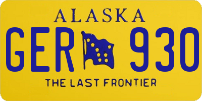 AK license plate GER930