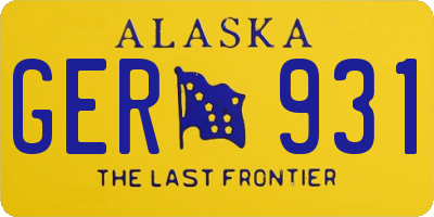 AK license plate GER931