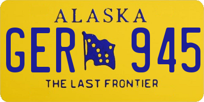 AK license plate GER945