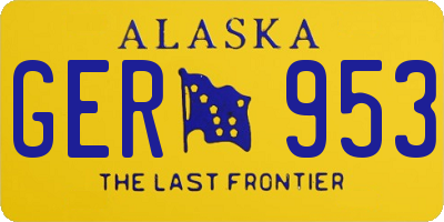AK license plate GER953